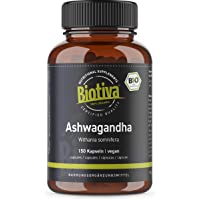 Cápsulas de ashwagandha orgánica 150 piezas - 500 mg por cápsula - Withania somnifera - ayurveda de la India - sin…